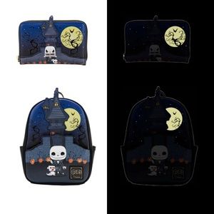 Loungefly Funko Pop Jack Skellington Mini Backpack and Wallet